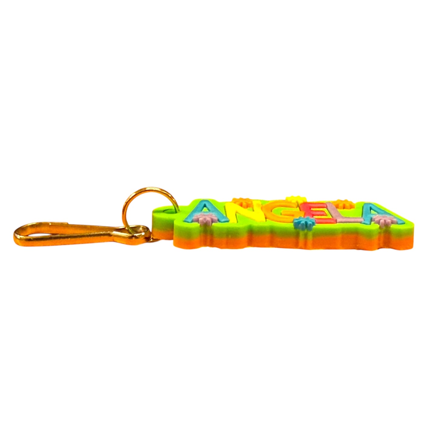 Colourful Name Keychain Angela (Green)