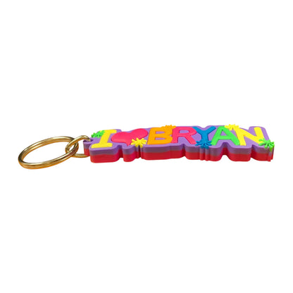Colourful Name Keychain I 💗 Bryan