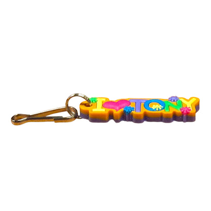 Colourful Name Keychain I 💗 Tony (Orange)