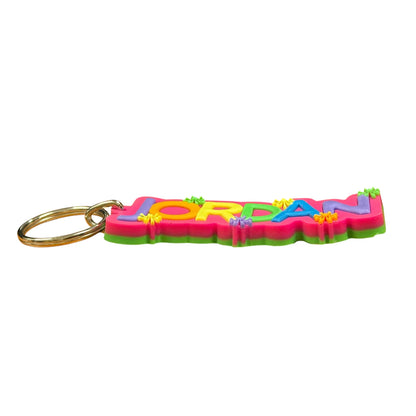 Colourful Name Keychain Jordan (Pink)