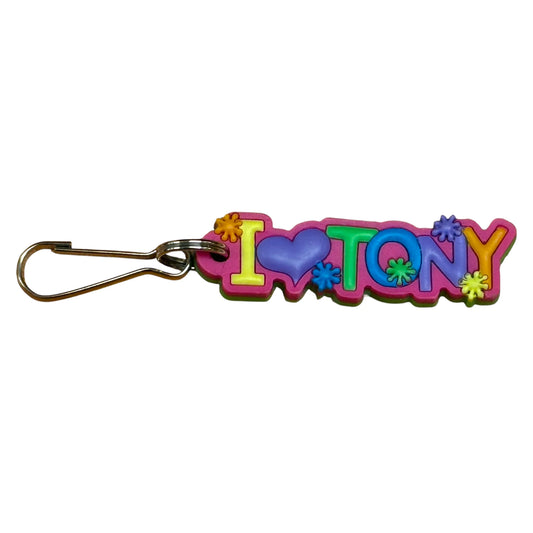 Colourful Name Keychain I 💗 Tony (Pink)