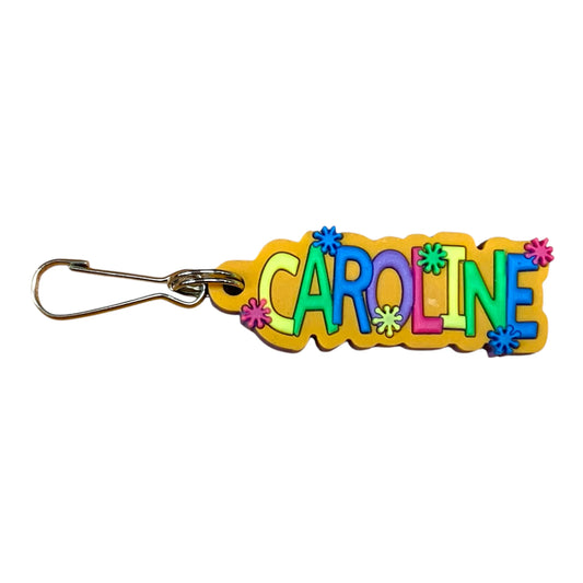 Colourful Name Keychain Caroline (Orange)