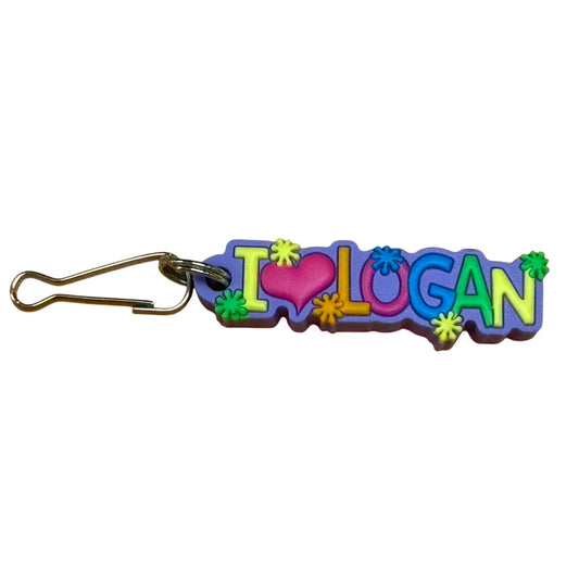Colourful Name Keychain I 💗 Logan (Purple)