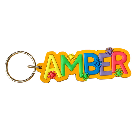 Colourful Name Keychain Amber