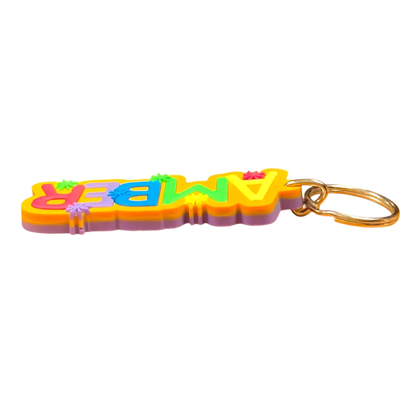 Colourful Name Keychain Amber
