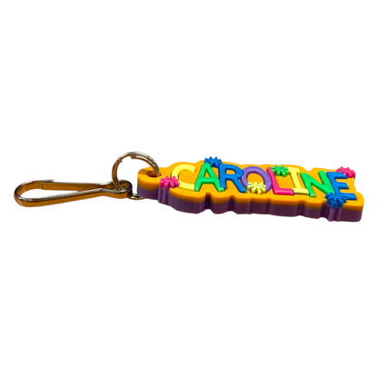 Colourful Name Keychain Caroline (Orange)