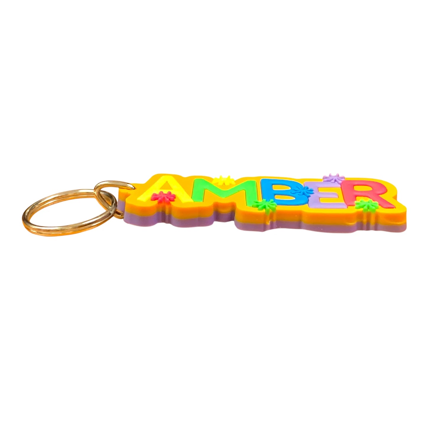 Colourful Name Keychain Amber