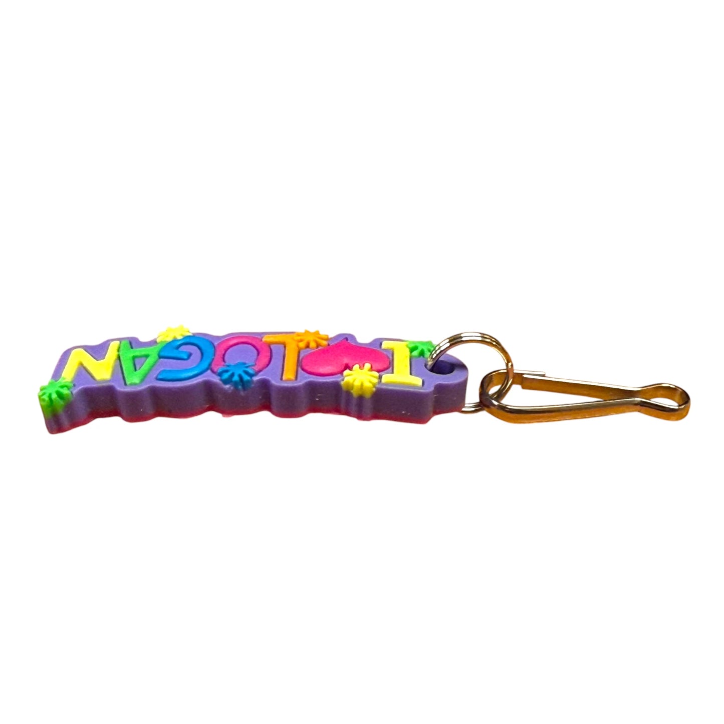 Colourful Name Keychain I 💗 Logan (Purple)