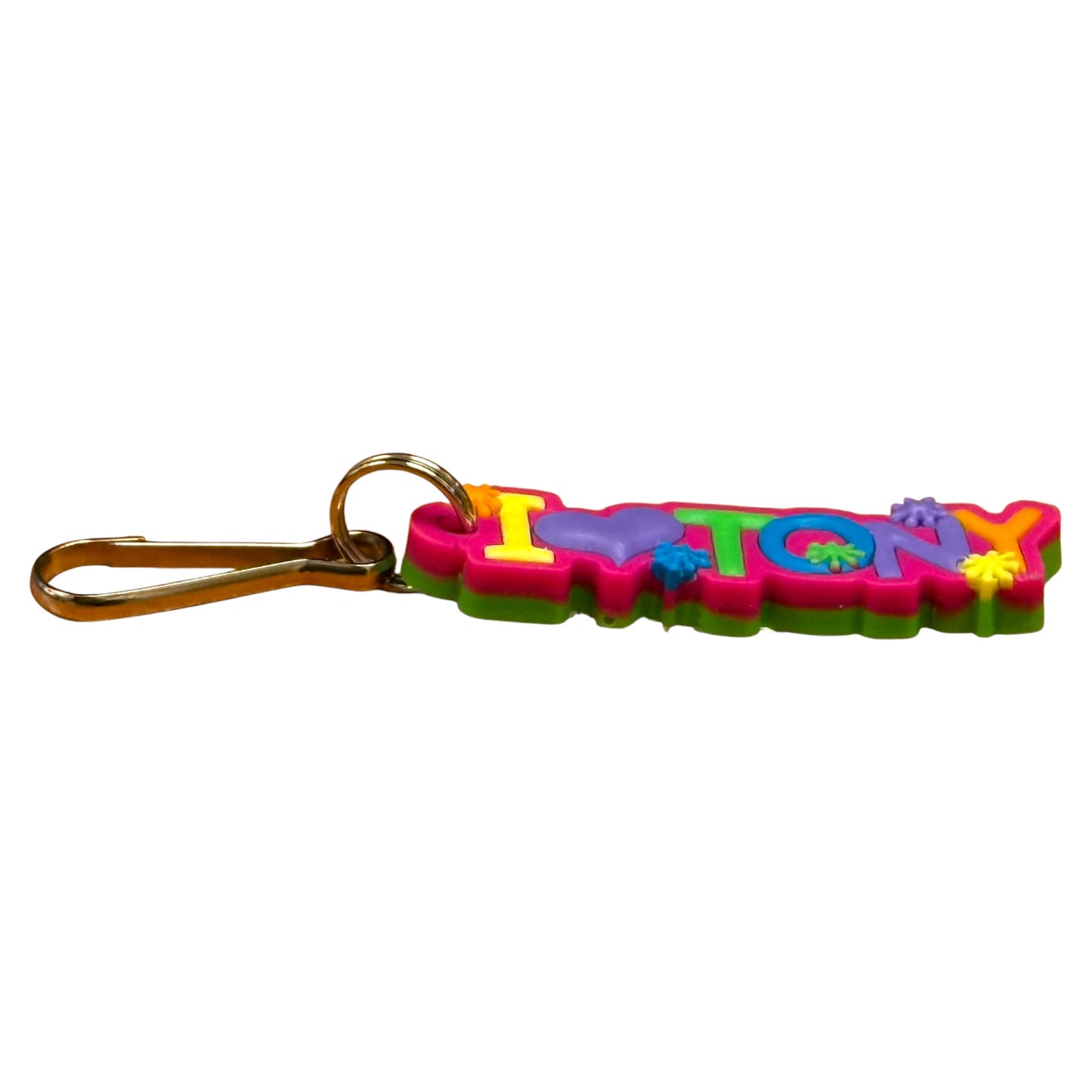 Colourful Name Keychain I 💗 Tony (Pink)