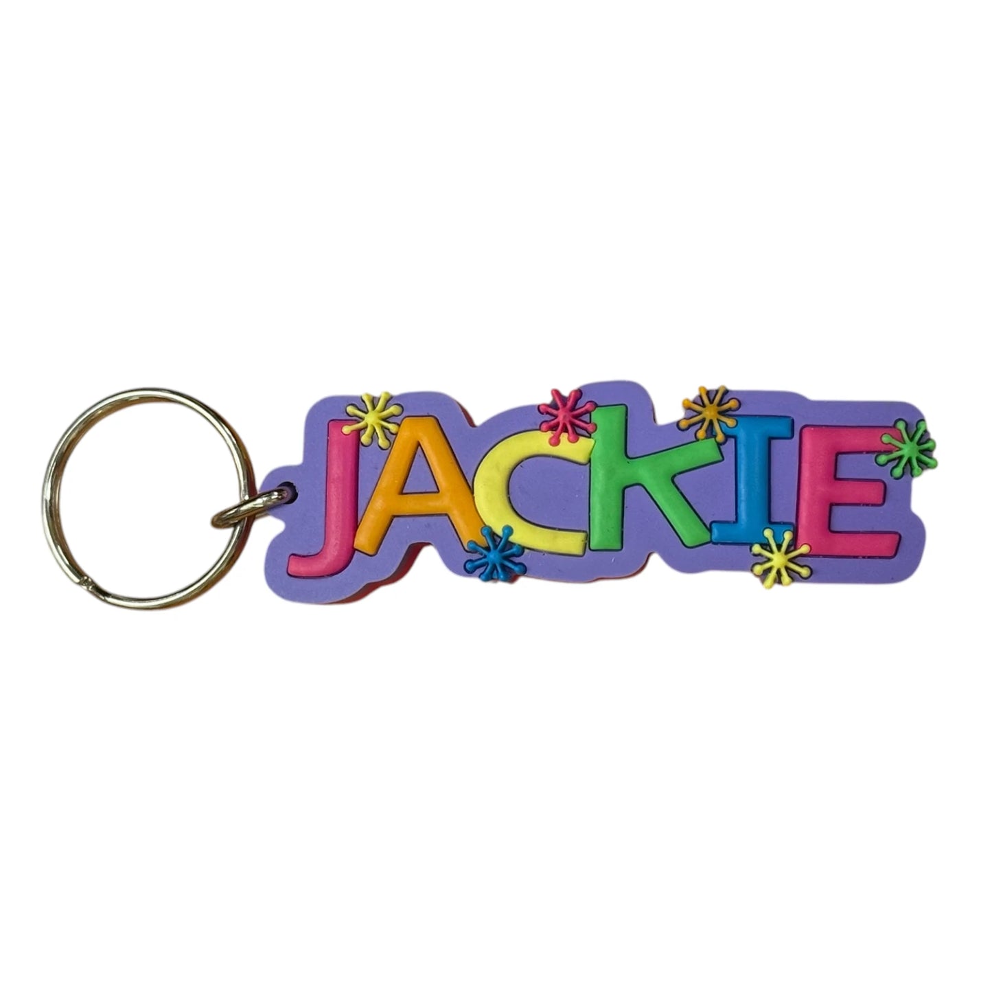 Colourful Name Keychain Jackie
