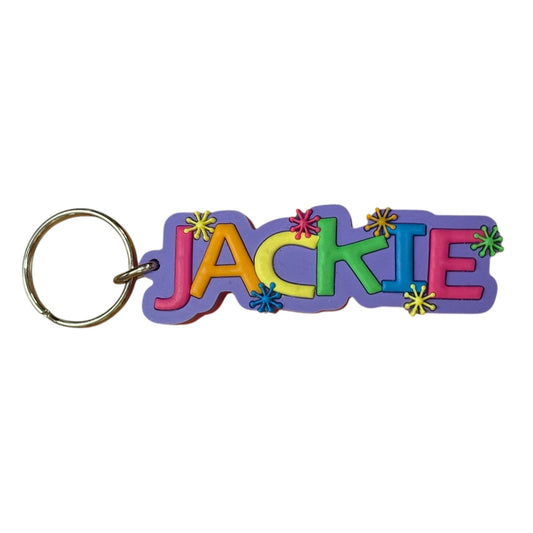 Colourful Name Keychain Jackie
