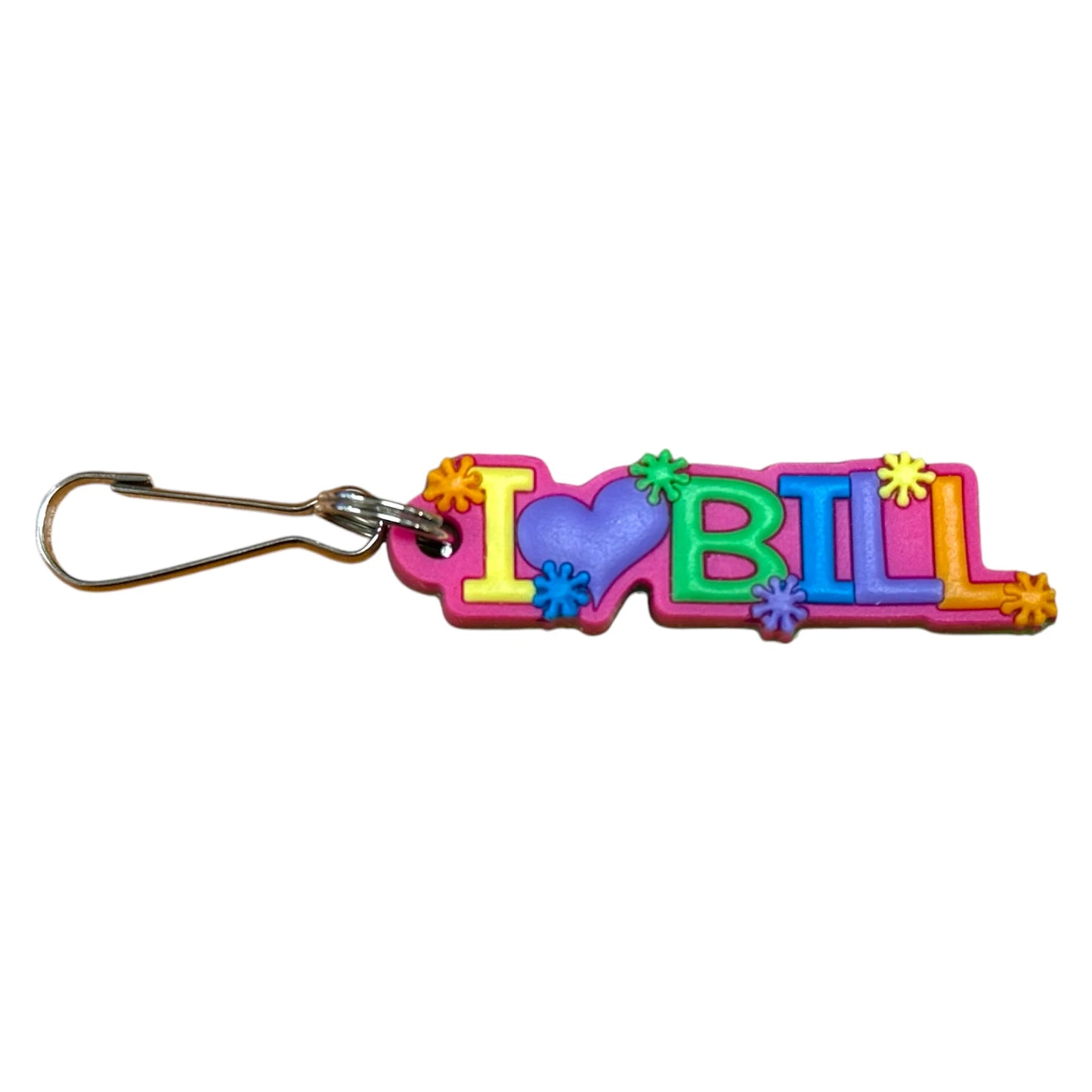 Colourful Name Keychain I 💗 Bill (Purple)
