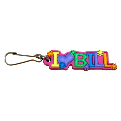 Colourful Name Keychain I 💗 Bill (Purple)