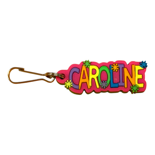Colourful Name Keychain Caroline (Pink)