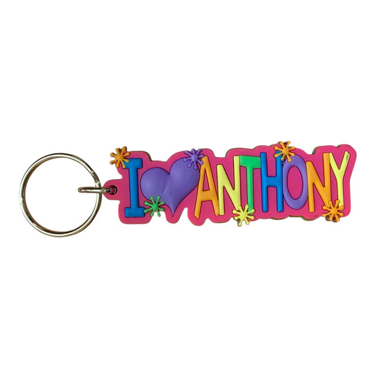 Colourful Name Keychain I 💗 Anthony (Pink)
