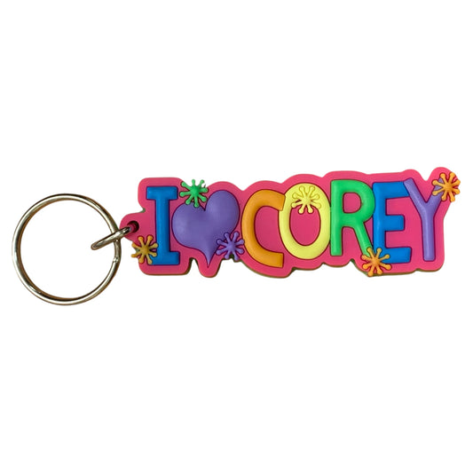Colourful Name Keychain I 💗 Corey