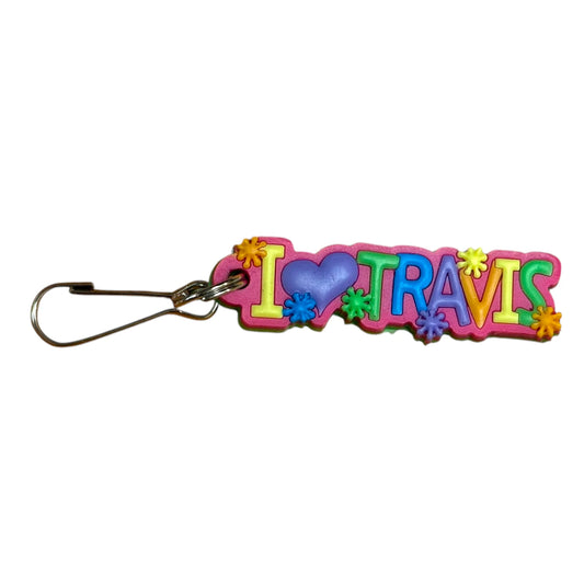 Colourful Name Keychain I 💗 Travis (Pink)