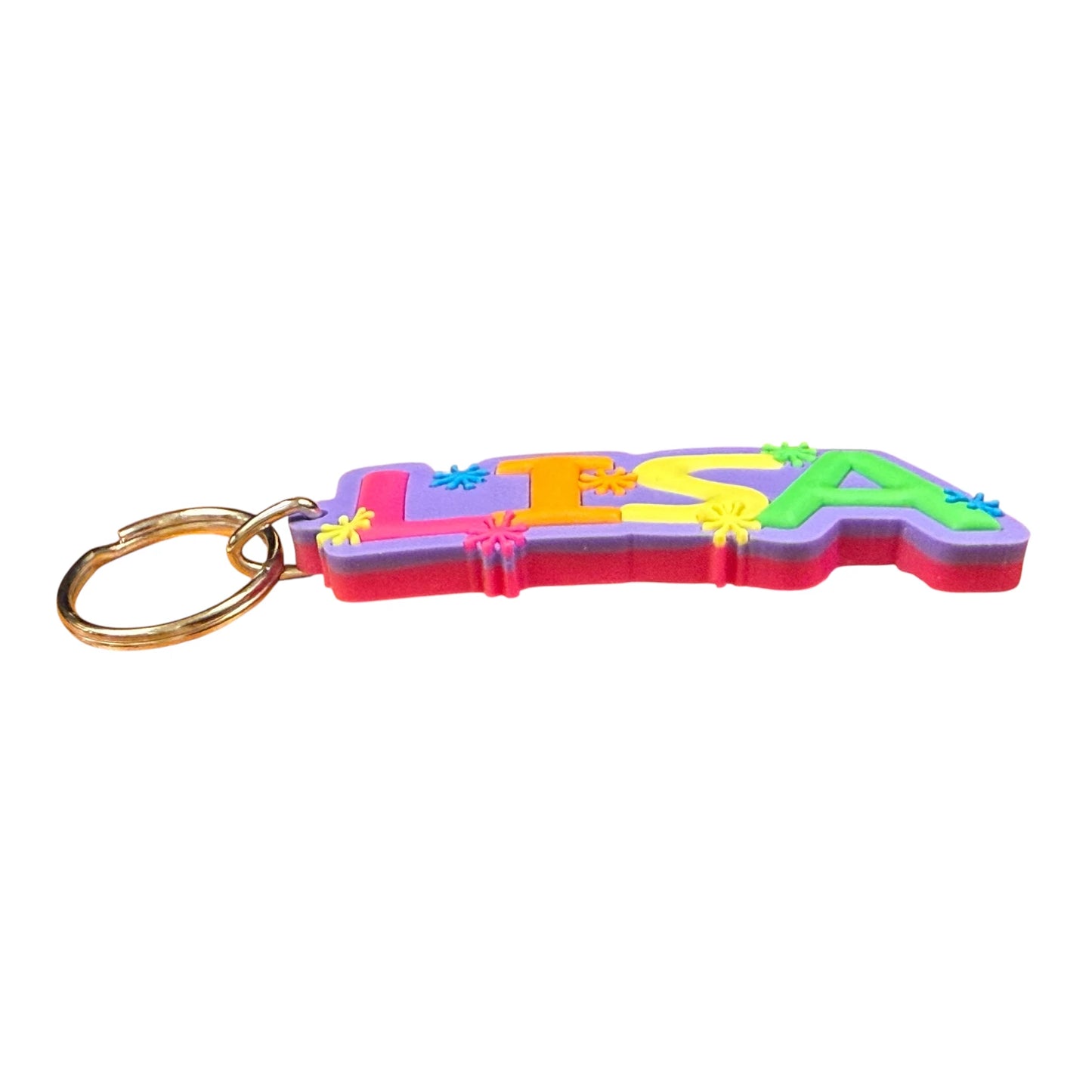 Colourful Name Keychain Lisa