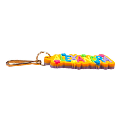 Colourful Name Keychain Alexandra (Orange)