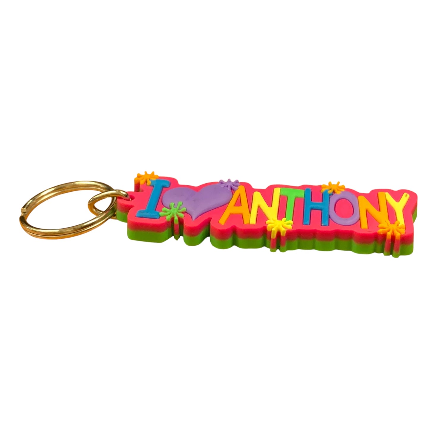 Colourful Name Keychain I 💗 Anthony (Pink)