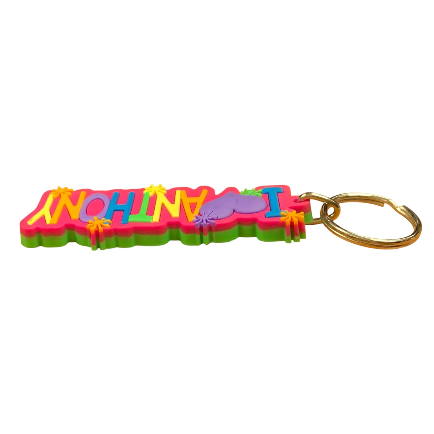 Colourful Name Keychain I 💗 Anthony (Pink)