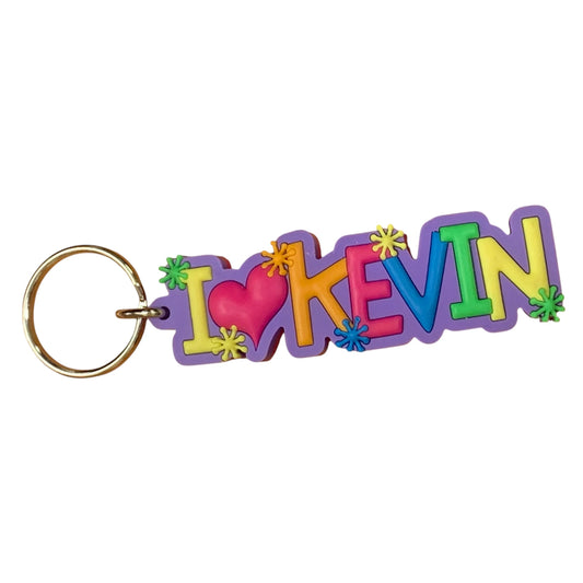 Colourful Name Keychain I 💗 Kevin