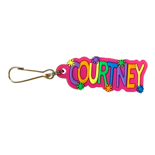 Colourful Name Keychain Courtney (Pink)