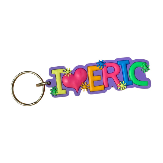 Colourful Name Keychain I 💗 Eric (Purple)