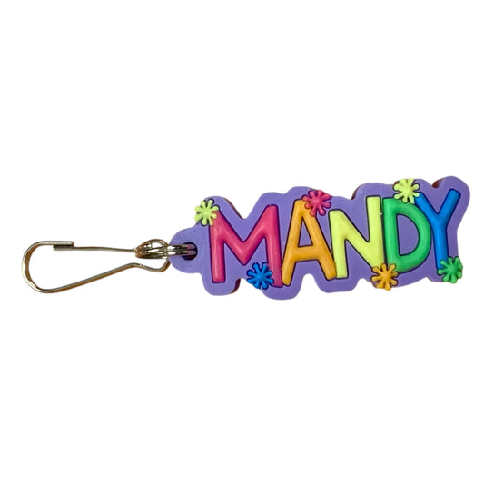 Colourful Name Keychain Mandy (Purple)
