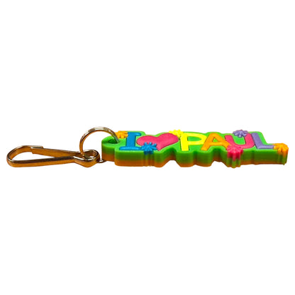 Colourful Name Keychain I 💗 Paul (Green)