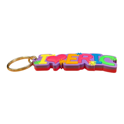 Colourful Name Keychain I 💗 Eric (Purple)