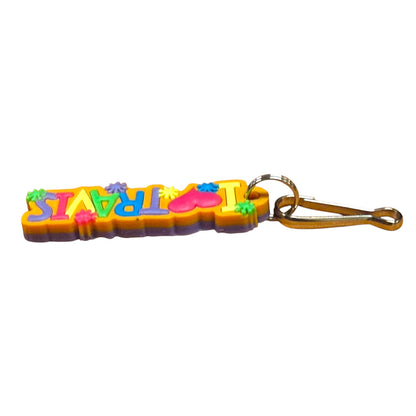 Colourful Name Keychain I 💗 Travis (Orange)