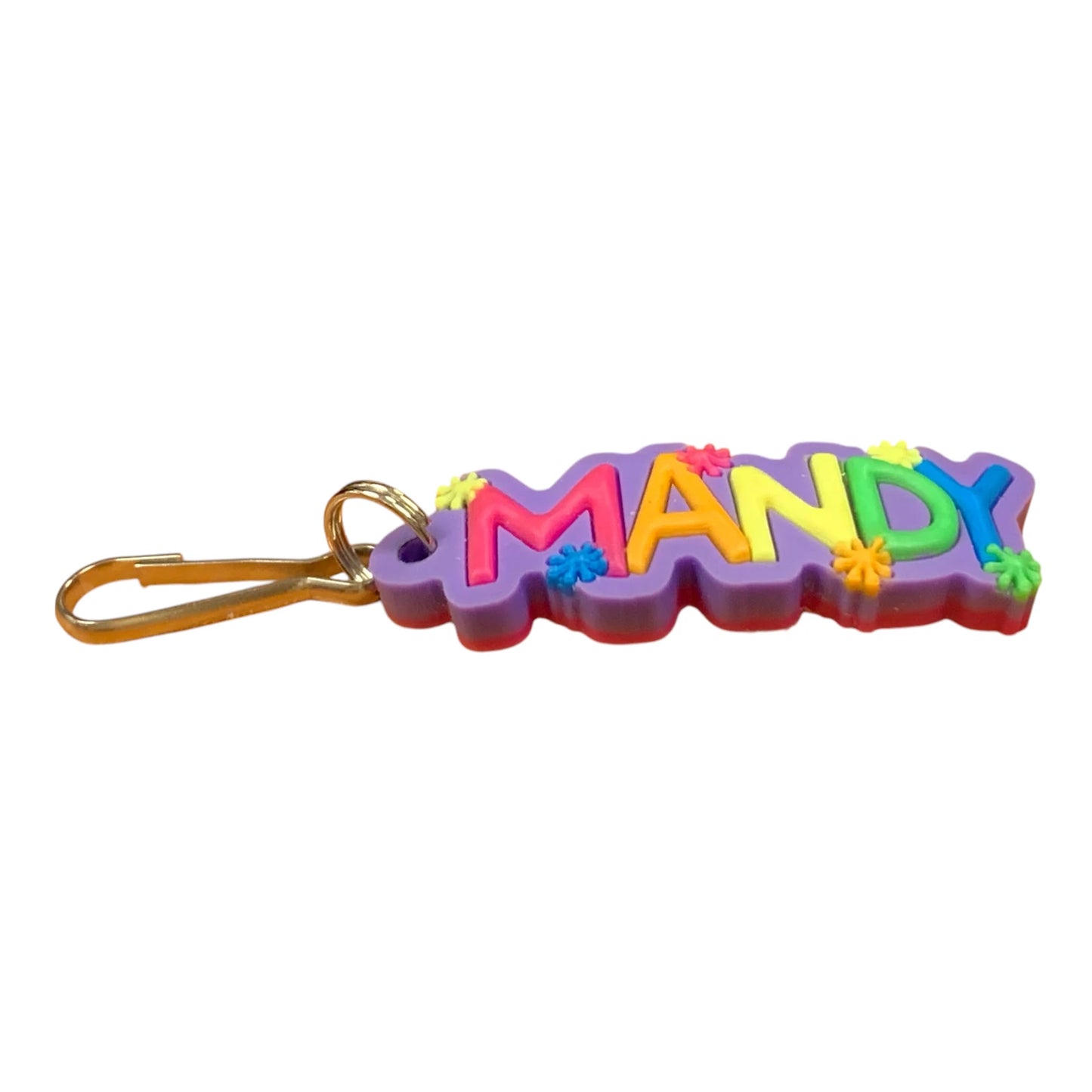 Colourful Name Keychain Mandy (Purple)