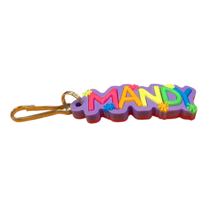 Colourful Name Keychain Mandy (Purple)