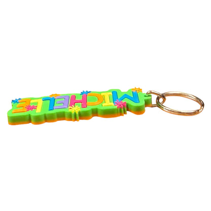 Colourful Name Keychain Michelle (Green)