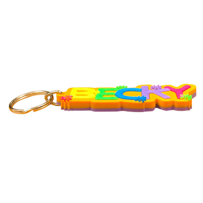 Colourful Name Keychain Becky (Orange)