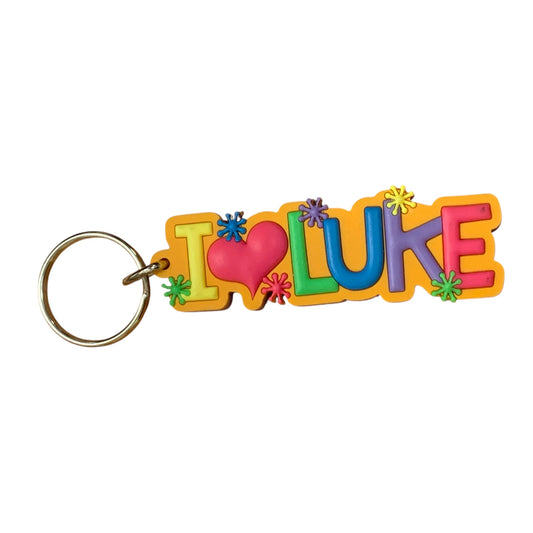 Colourful Name Keychain I 💗 Luke