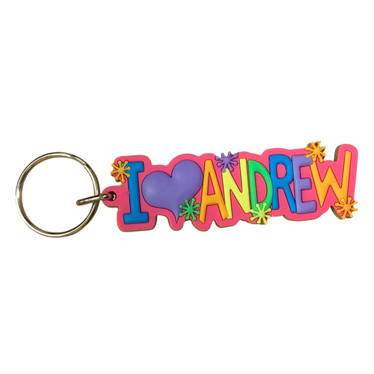 Colourful Name Keychain I 💗 Andrew