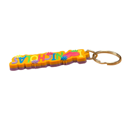 Colourful Name Keychain I 💗 Nicholas (Orange)