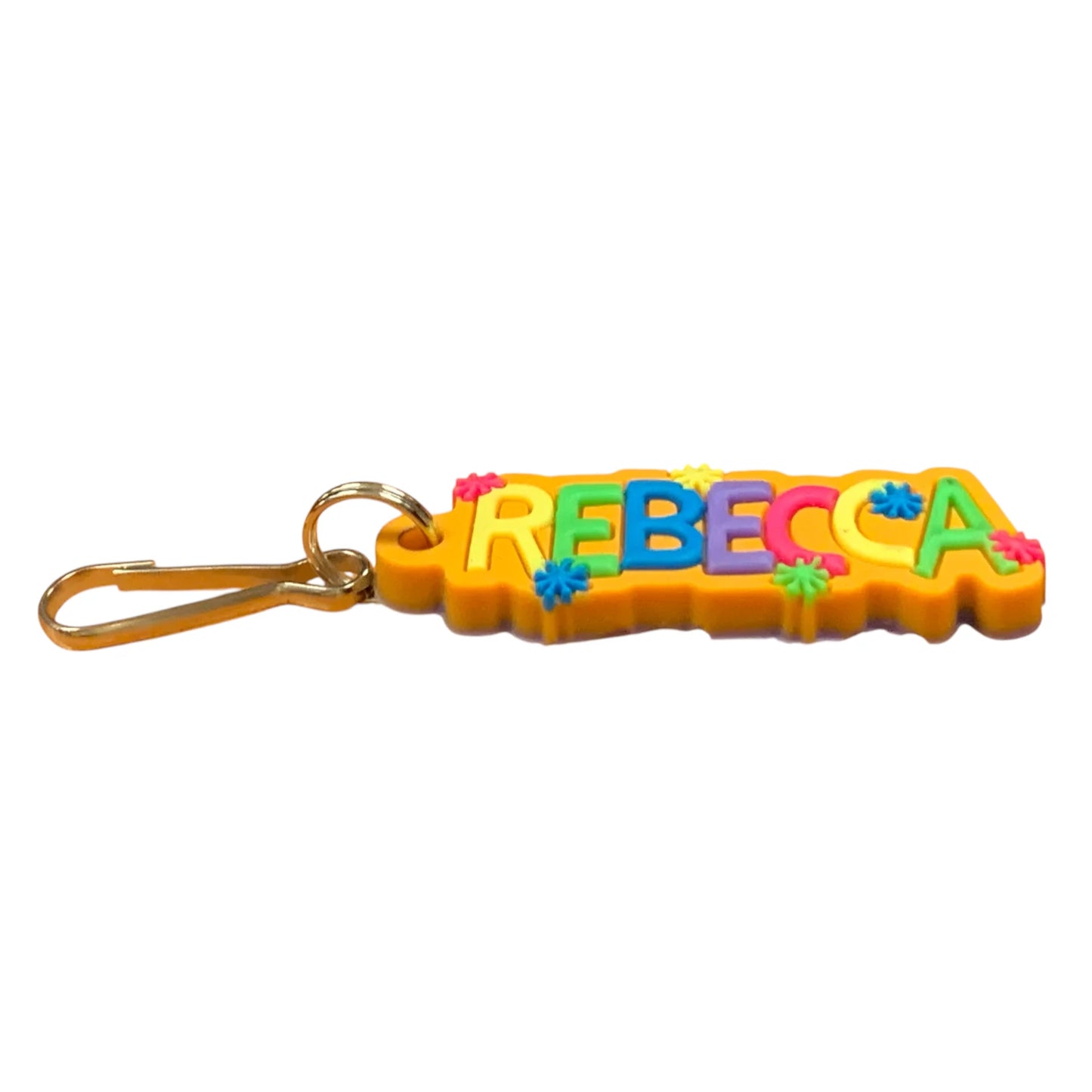 Colourful Name Keychain Rebecca (Orange)