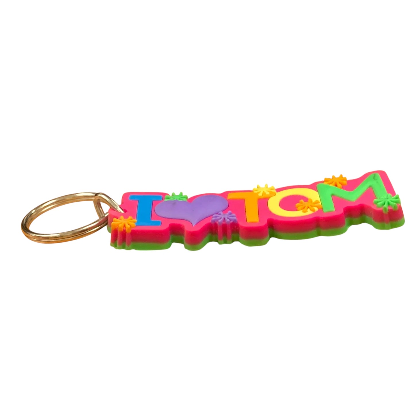 Colourful Name Keychain I 💗 Tom (Pink)