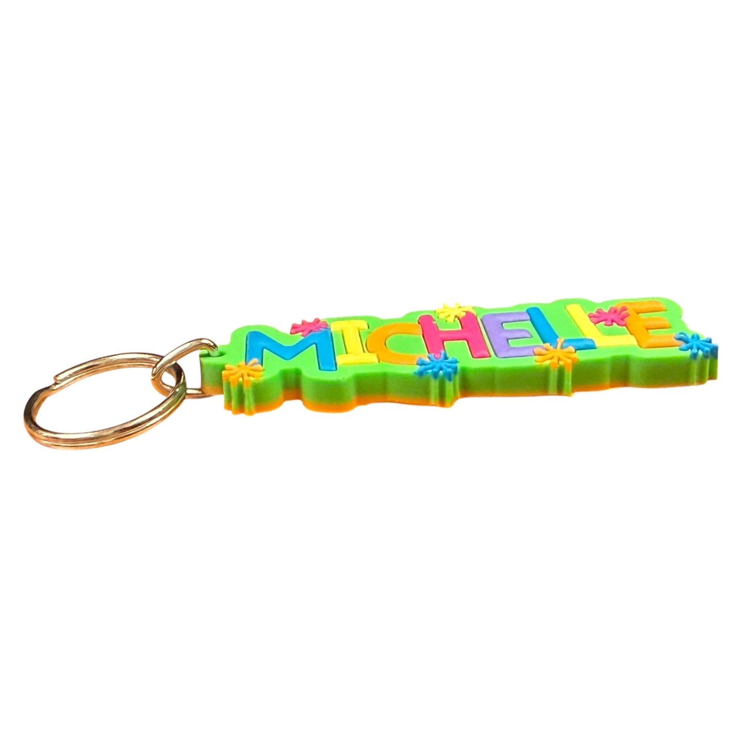 Colourful Name Keychain Michelle (Green)