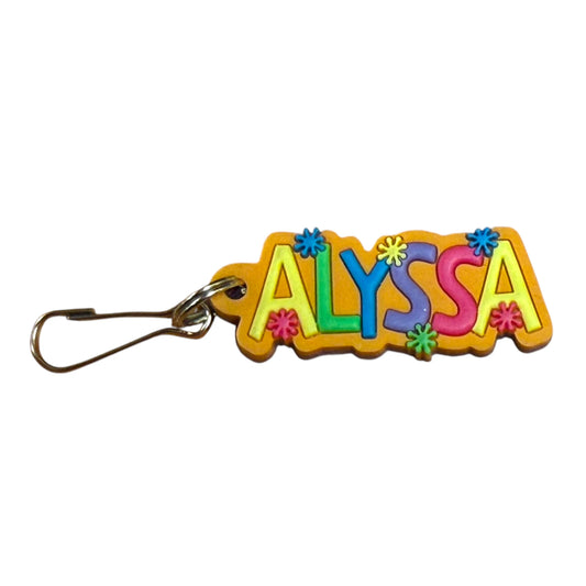 Colourful Name Keychain Alyssa (Orange)