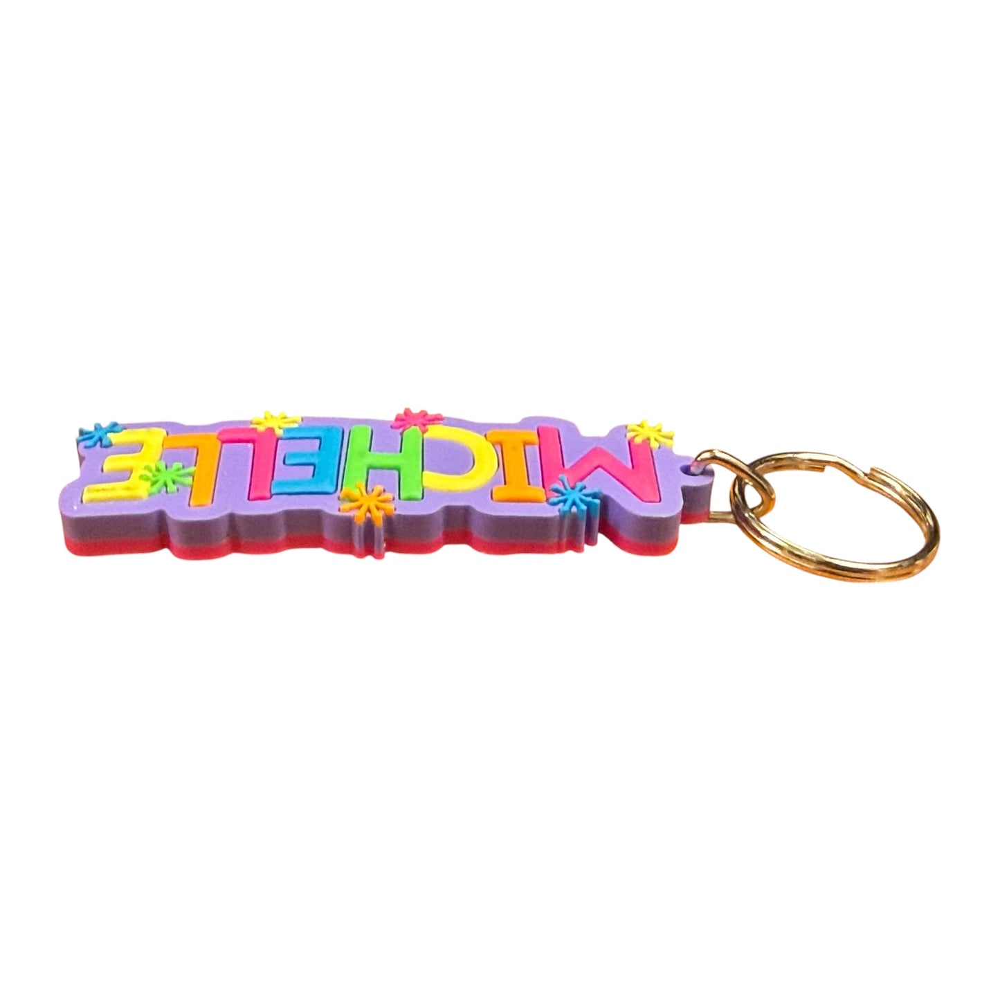 Colourful Name Keychain Michelle (Purple)