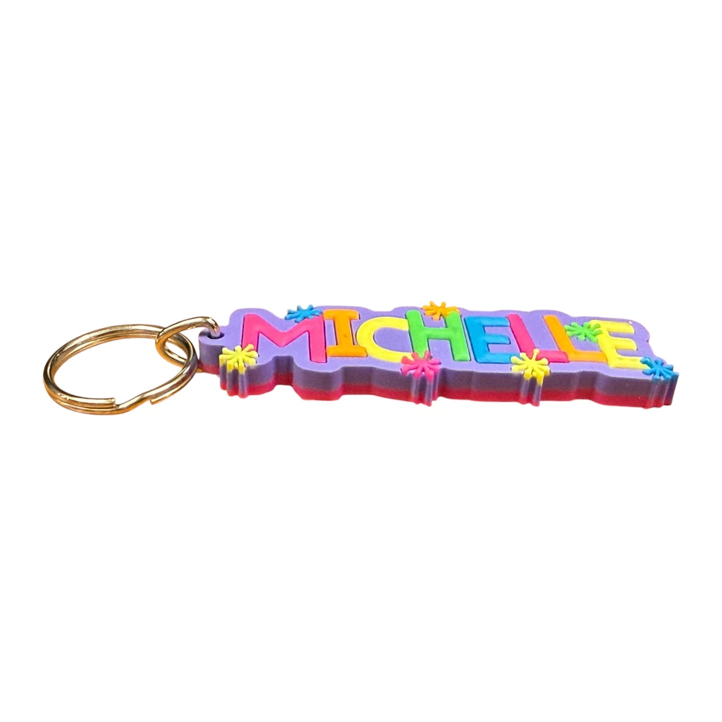 Colourful Name Keychain Michelle (Purple)