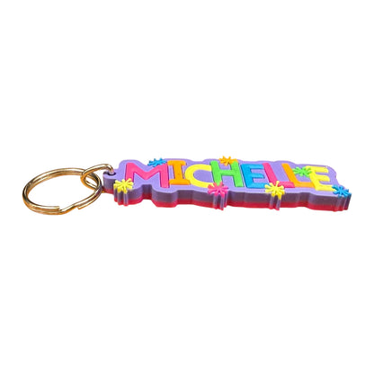 Colourful Name Keychain Michelle (Purple)