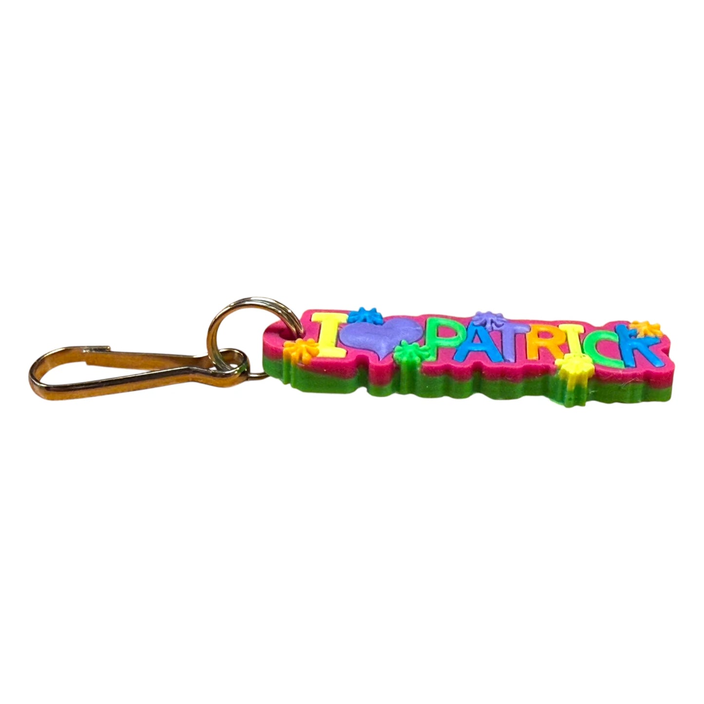 Colourful Name Keychain I 💗 Patrick (Pink)