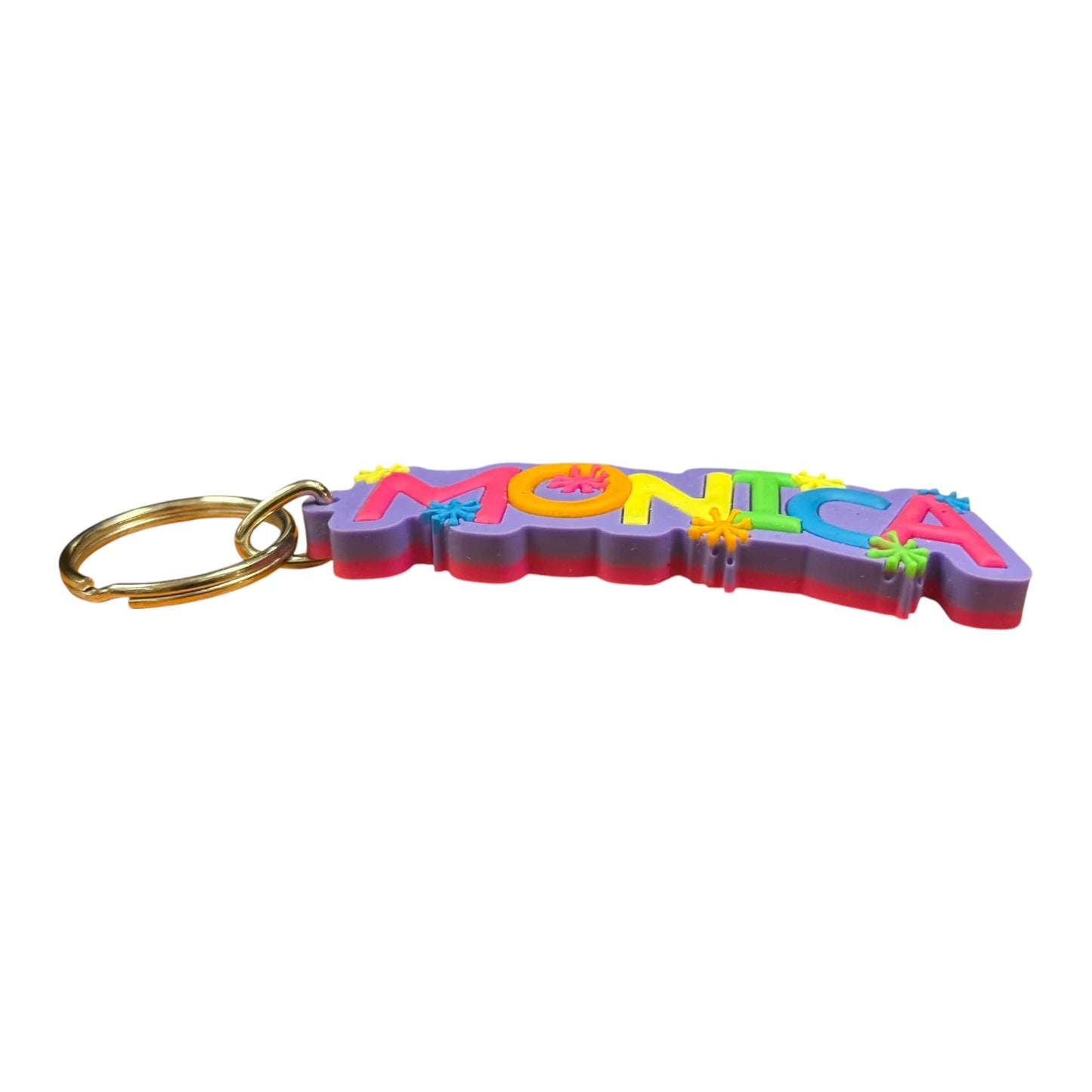 Colourful Name Keychain Monica (Purple)