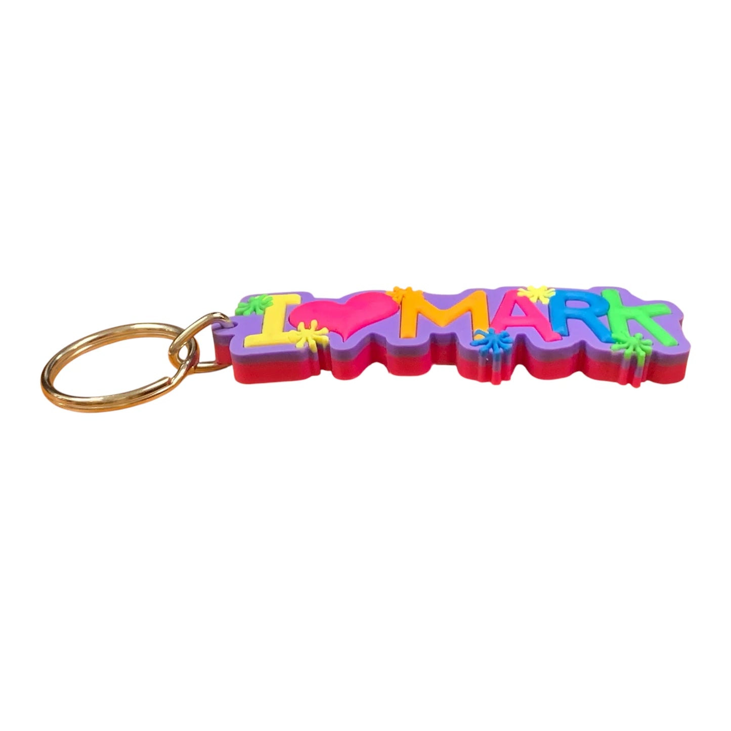 Colourful Name Keychain I 💗 Mark (Purple)