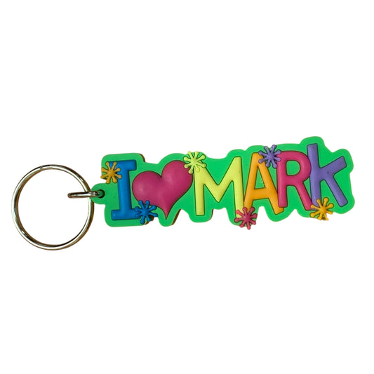 Colourful Name Keychain I 💗 Mark (Green)